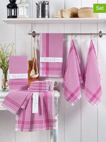 Colourful Cotton 10-delige set: theedoeken paars