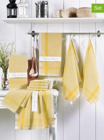 Colourful Cotton Ściereczki (10 szt.) w kolorze żółtym do naczyń