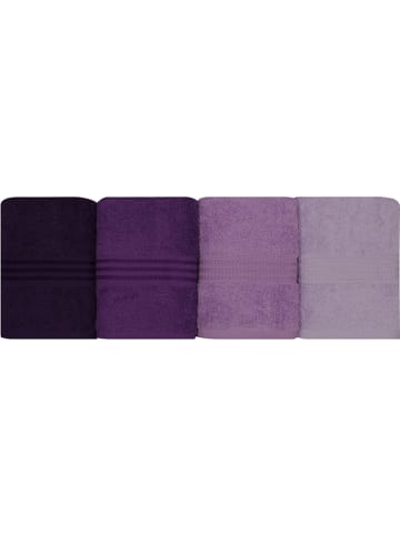 Elizabed 4-delige set: handdoeken paars