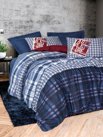 Colourful Cotton Renforcé beddengoedset "Roger" blauw