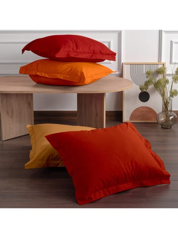 Colourful Cotton 2-delige set: renforcé kussenhoezen lichtrood