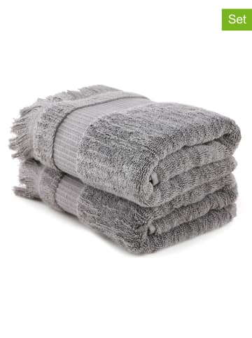 Colourful Cotton 2er-Set: Duschtücher "Zeus" in Grau