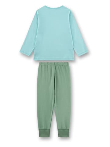 Sanetta Pyjama in Hellblau/ Grün