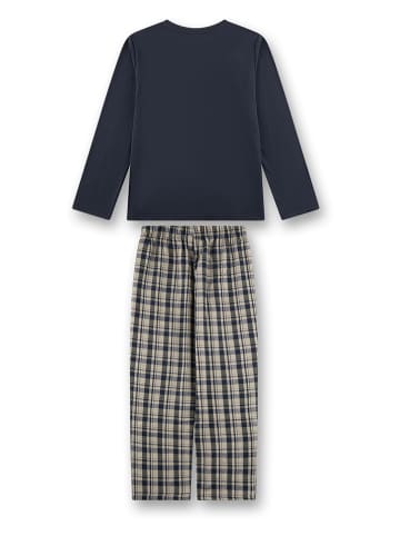 Sanetta Pyjama donkerblauw/beige
