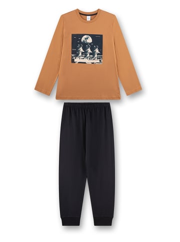 Sanetta Pyjama lichtbruin/zwart