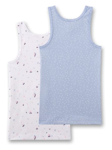 Sanetta 2-delige set: hemdjes lichtblauw/wit