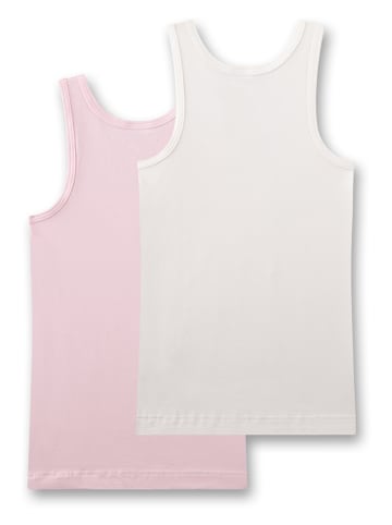 Sanetta Podkoszulki (2 szt.) w kolorze białym i jasnoróżowym