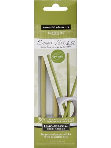 CANDLE-LITE Duftsticks "Lemongrass & Coriander" in Grün - 3 Stück