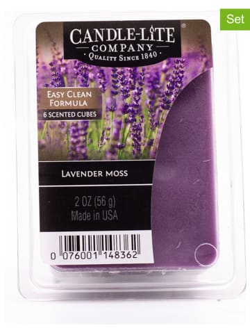CANDLE-LITE 2er-Set: Duftwachs "Lavender Moss" in Lila - 2x 56 g