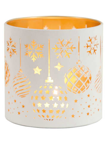 Woodbridge Kominek zapachowy "Baubles" w kolorze złoto-białym - wys. 10,5 x Ø 10,5 cm