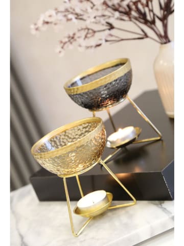 Woodbridge Duftlampe ''Bowl'' in Grau/ Gold - (L)11 cm