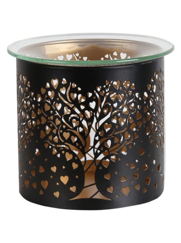 Woodbridge Duftlampe "Heart Tree" in Schwarz/ Gold - (H)10,5 cm - Ø 10,5 cm