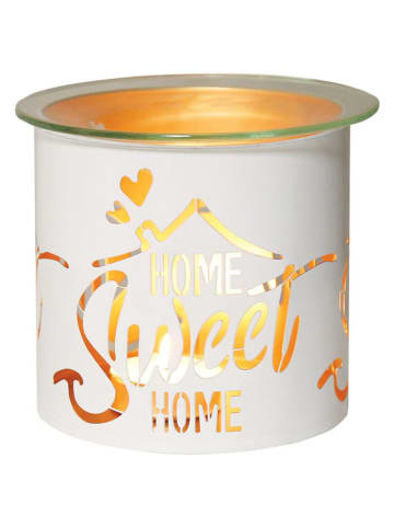 Woodbridge Duftlampe "Home Sweet Home" in Weiß/ Gold - (H)10,5 cm - Ø 10,5 cm