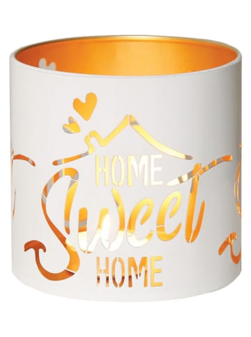 Woodbridge Kominek zapachowy w kolorze złoto-białym - wys. 10,5 x Ø 10,5 cm