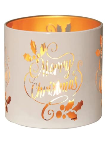Woodbridge Duftlampe "Merry Ch." in Weiß/ Gold - (H)10,5 x Ø 10,5 cm 