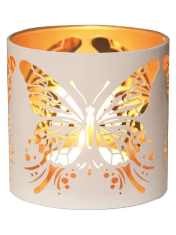 Woodbridge Duftlampe "Butterfly" in Weiß/ Gold - (H)10,5 x Ø 10,5 cm 