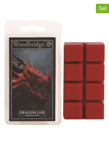 Woodbridge 2er-Set: Duftwachs "Dragons Lair" in Braun - 2x 68 g