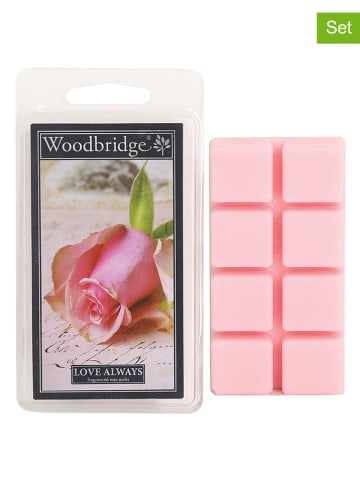 Woodbridge 2er-Set: Duftwachs "Love Always" in Rosa - 2x 68 g