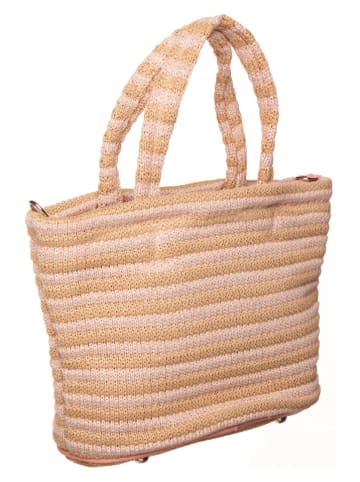 Juicy Couture Schoudertas "NORA" naturel/lichtroze - (B)29 x (H)20 x (D)13 cm