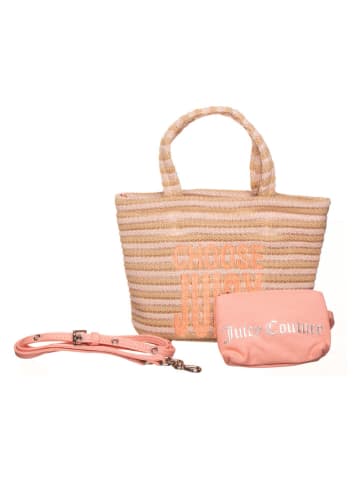 Juicy Couture Schoudertas "NORA" naturel/lichtroze - (B)29 x (H)20 x (D)13 cm