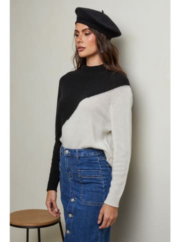 Joséfine Pullover "Csorna" in Weiß/ Schwarz
