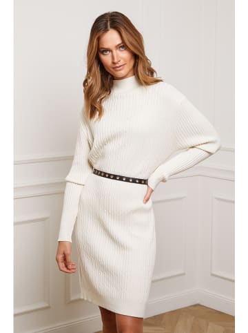 Joséfine Sukienka dzianinowa "Doumbia" w kolorze kremowym