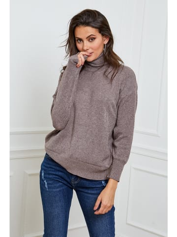 Joséfine Rollkragenpullover "Elona" in Taupe