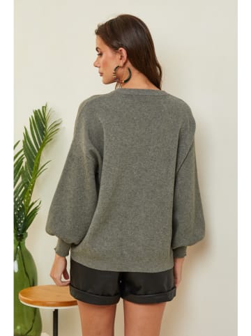 So Cachemire Cardigan "Hatvan" in Khaki