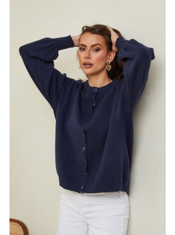 So Cachemire Vest "Hatvan" donkerblauw