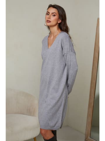 Joséfine Sukienka dzianinowa "Ibrany" w kolorze szarym