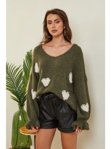 Joséfine Sweter "Kecel" w kolorze khaki