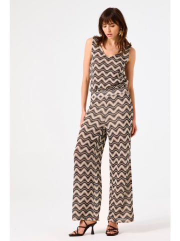 Garcia Top in Beige/ Dunkelbraun