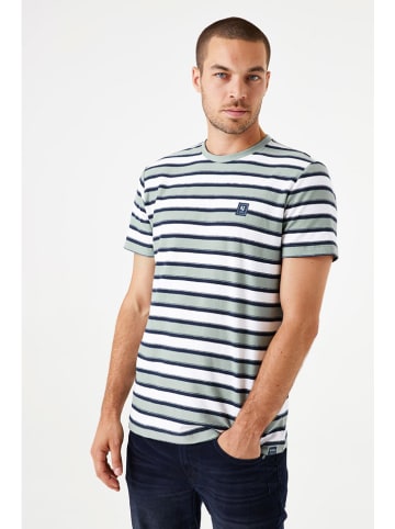 Garcia Shirt in Grün/ Dunkelblau/ Weiß