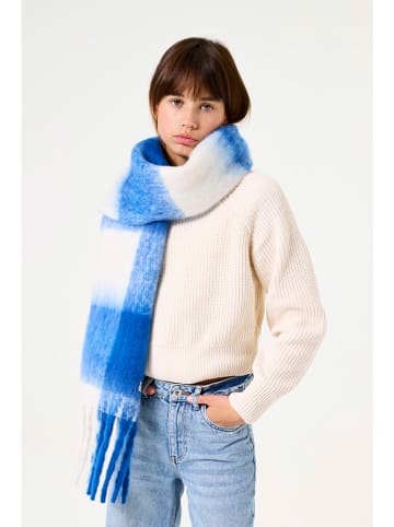 Garcia Sjaal wit/blauw