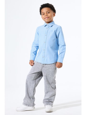 Garcia Blouse lichtblauw/wit