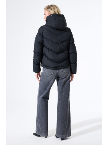 Garcia Doorgestikte jas zwart