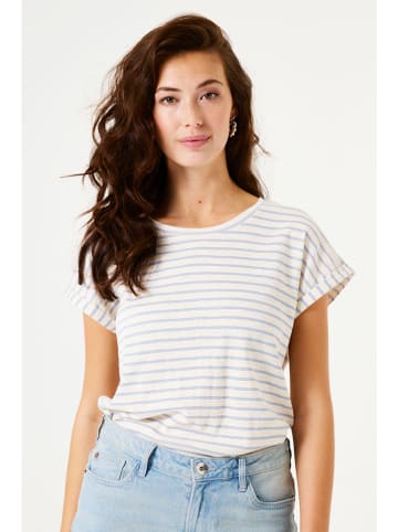 Garcia Shirt wit/lichtblauw