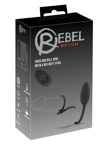 Orion Pierścień na penisa w kolorze czarnym - dł. 24,6 cm