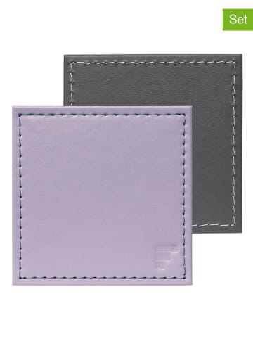 FREEFORM 4er-Set: Untersetzer in Lila/ Grau - (L)10 x (B)10 cm