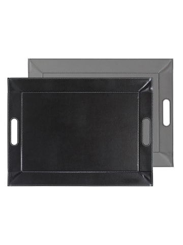 FREEFORM Omkeerbaar dienblad grijs/zwart - (L)55 x (B)41 cm