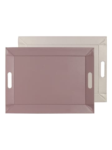 FREEFORM Omkeerbaar dienblad oudroze/crème - (L)55 x (B)41 cm