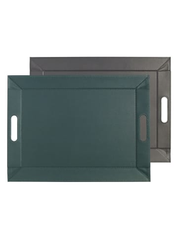 FREEFORM Omkeerbaar dienblad petrol/antraciet - (L)45 x (B)35 cm