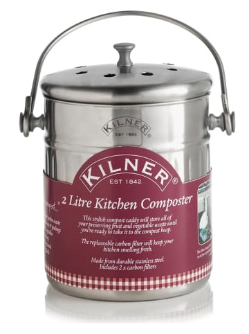 Kilner Kompostownik kuchenny w kolorze srebrnym - 2 l