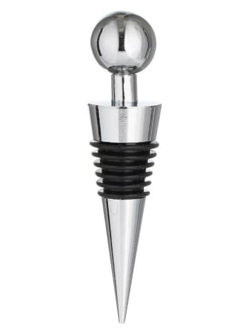 VINERS Flaschenstopfen in Silber/ Schwarz - (L)9,5 cm