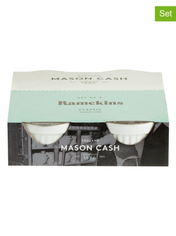 Mason Cash 4er-Set: Auflaufformen in Weiß - Ø 9 cm