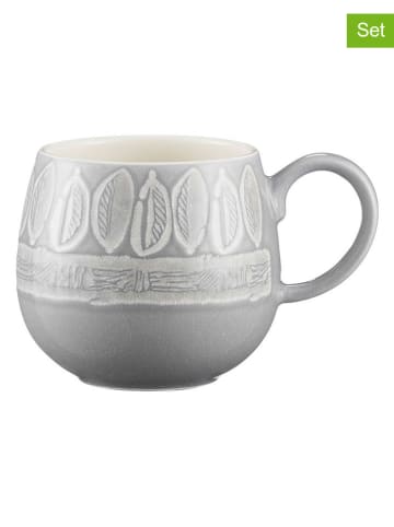 Mason Cash 2er-Set: Tassen in Grau/ Weiß - 350 ml