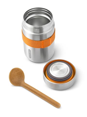 Black+Blum Isoleer-lunchbeker "Food Flask" zilverkleurig/oranje - 400 ml