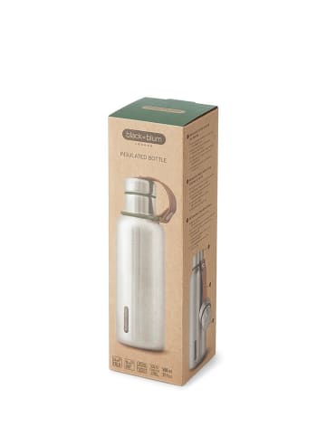 Black+Blum Isolierflasche in Silber/ Grün - 500 ml