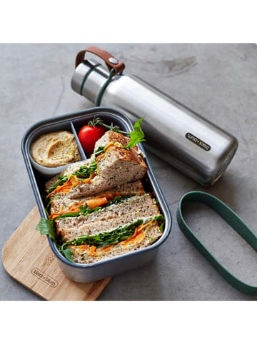 Black+Blum Isolierflasche in Silber/ Grün - 500 ml