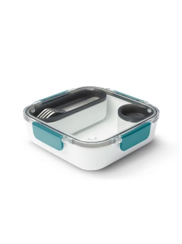 Black+Blum Lunchbox in Weiß/ Türkis - (B)20 x (H)5,5 x (T)20 cm